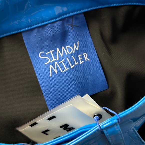 NWT SIMON MILLER 90s Patent Leather High Rise Straight Leg Ankle Crop Pants‎ 25 - Picture 5 of 6